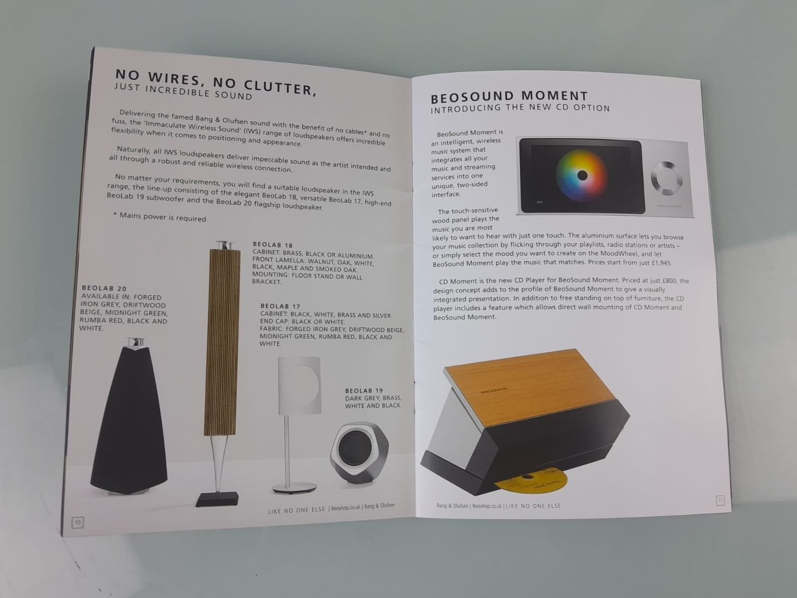 BANG & OLUFSEN B&O AUTUMN / WINTER EDITION 2017 BROCHURE
