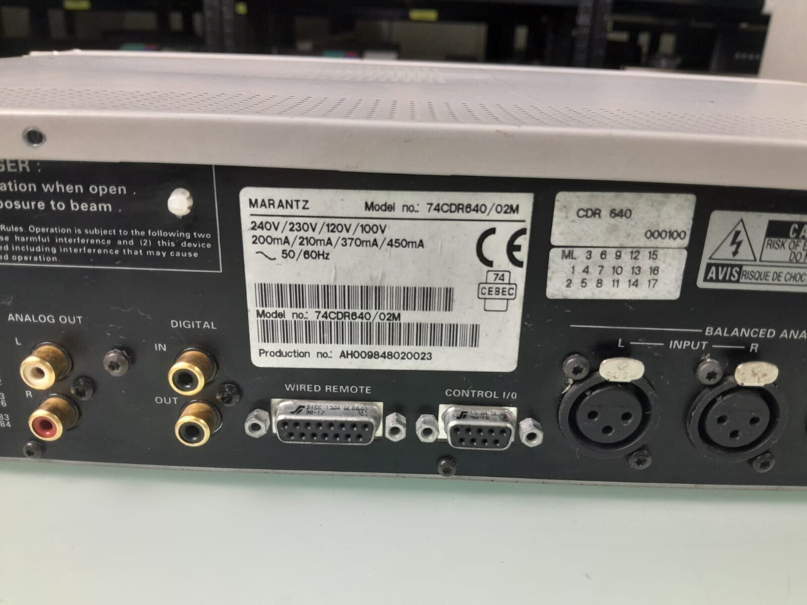 MARANTZ CDR640 CD RECORDER