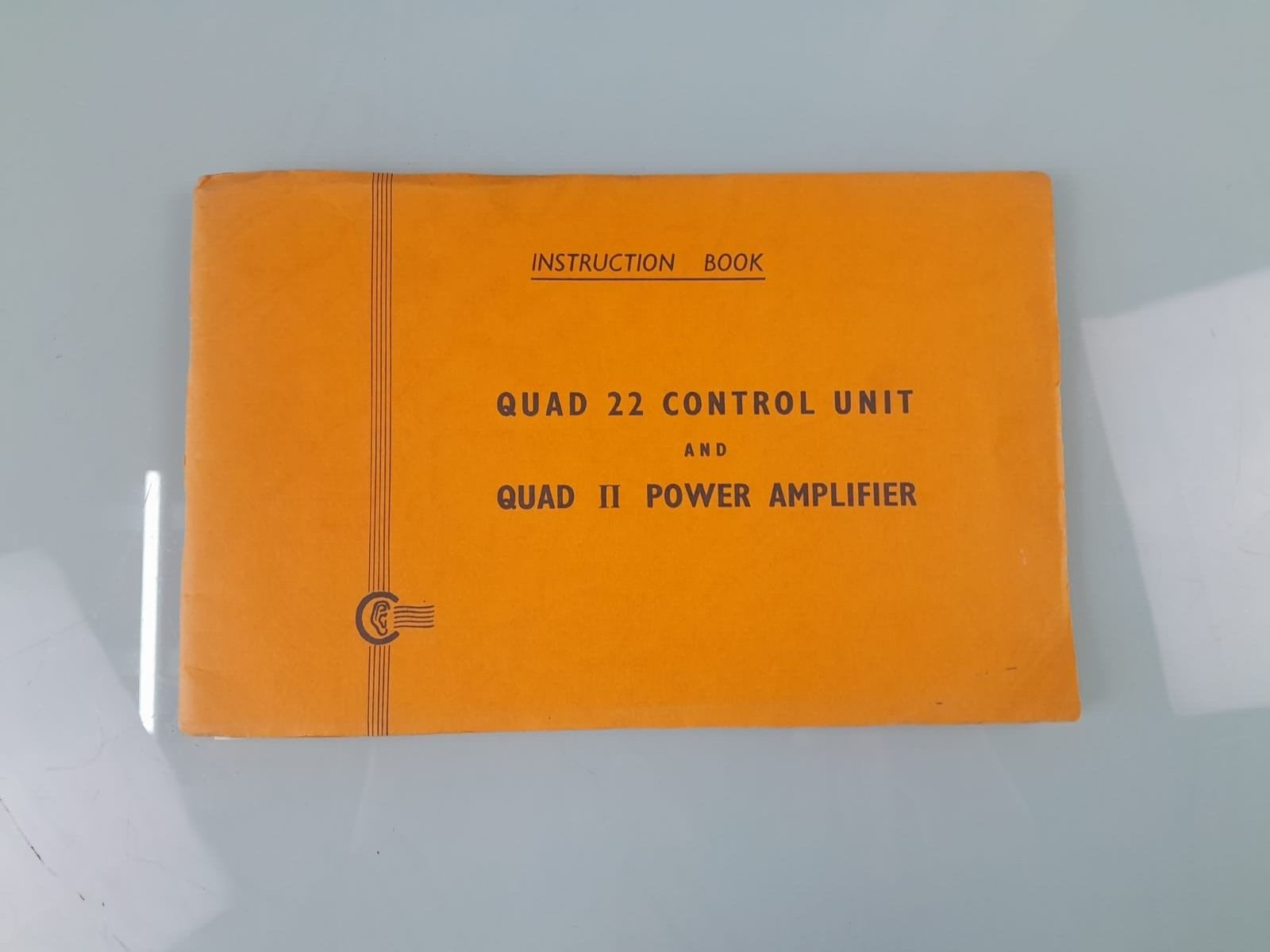 QUAD II POWER AMPLIFIER AND QUAD 22 CONTROL UNIT INSTRUCTION BOOK MANUAL