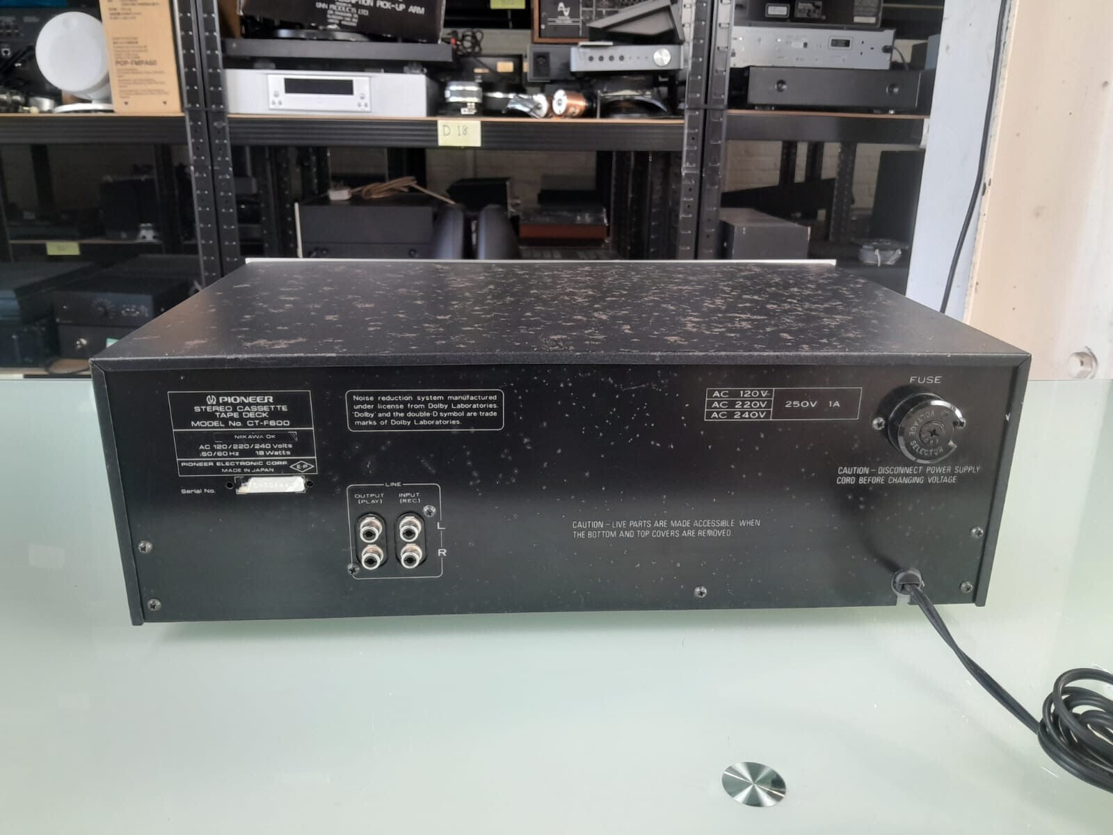 PIONEER CT F600 STEREO CASSETTE TAPE DECK #003