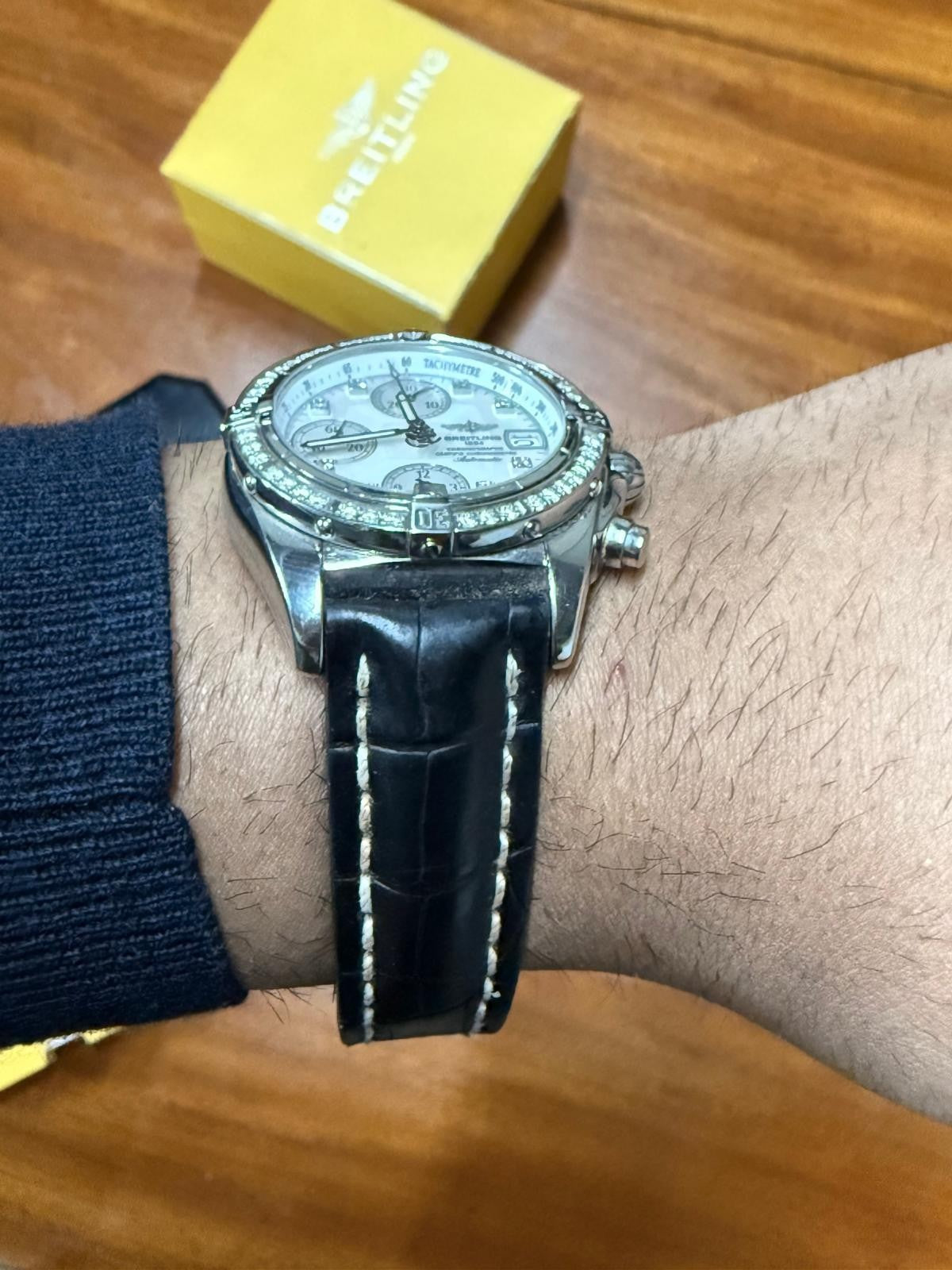 SERVICED! BREITLING 1884 CHRONO COCKPIT A13357 WATCH WITH BOX AND PAPERS