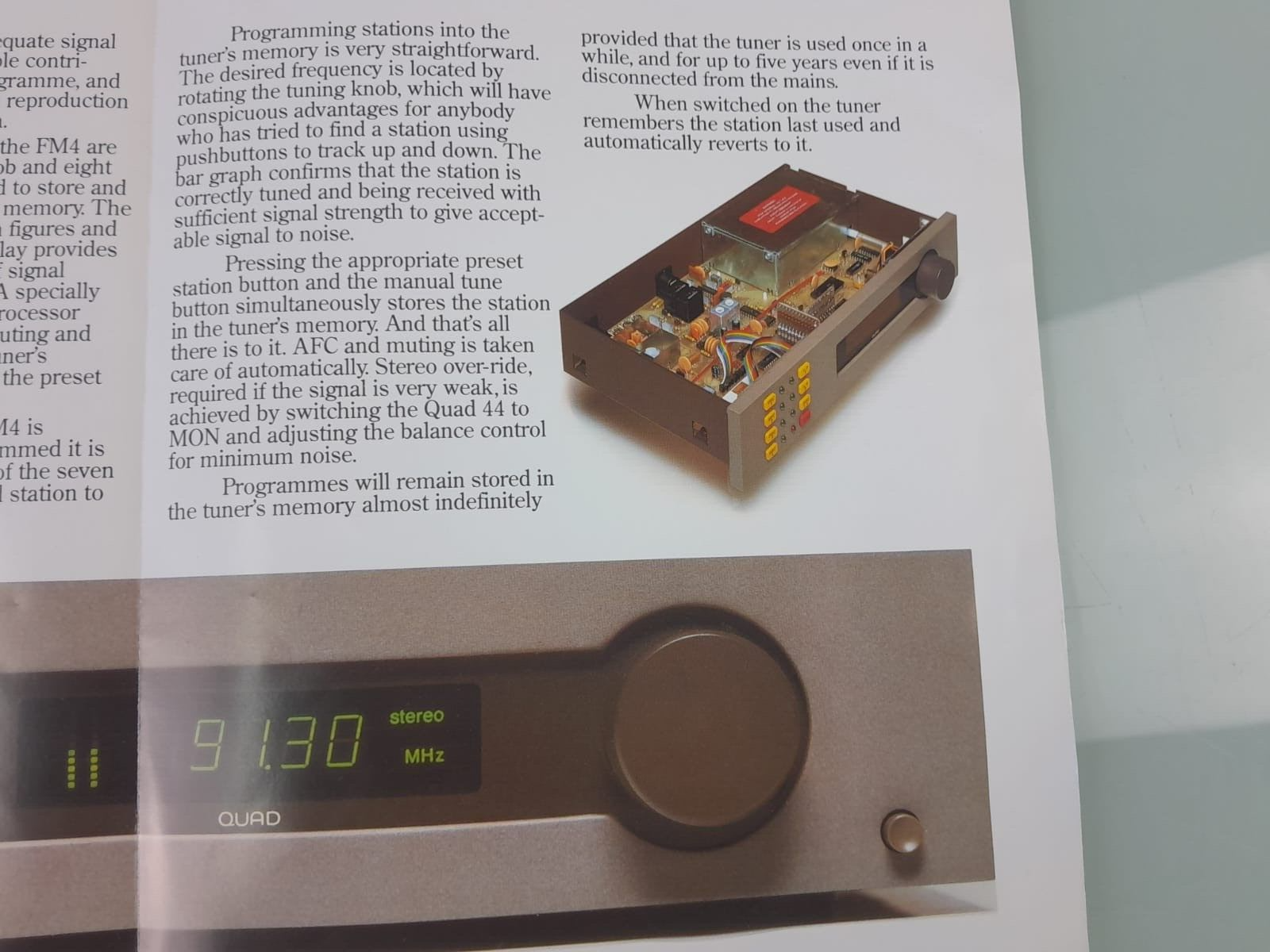 QUAD FM4 TUNER BOOK