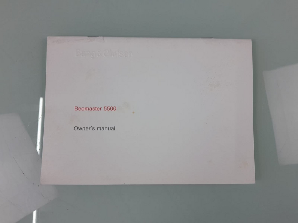 BANG & OLUFSEN B&O BEOMASTER 5500 OWNER'S MANUAL