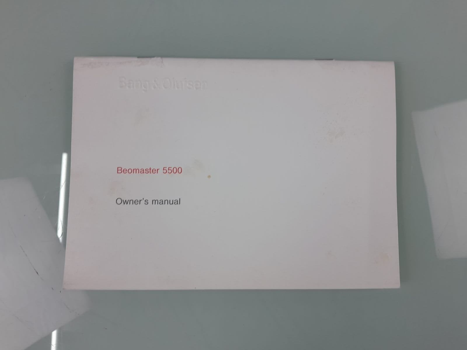 BANG & OLUFSEN B&O BEOMASTER 5500 OWNER'S MANUAL