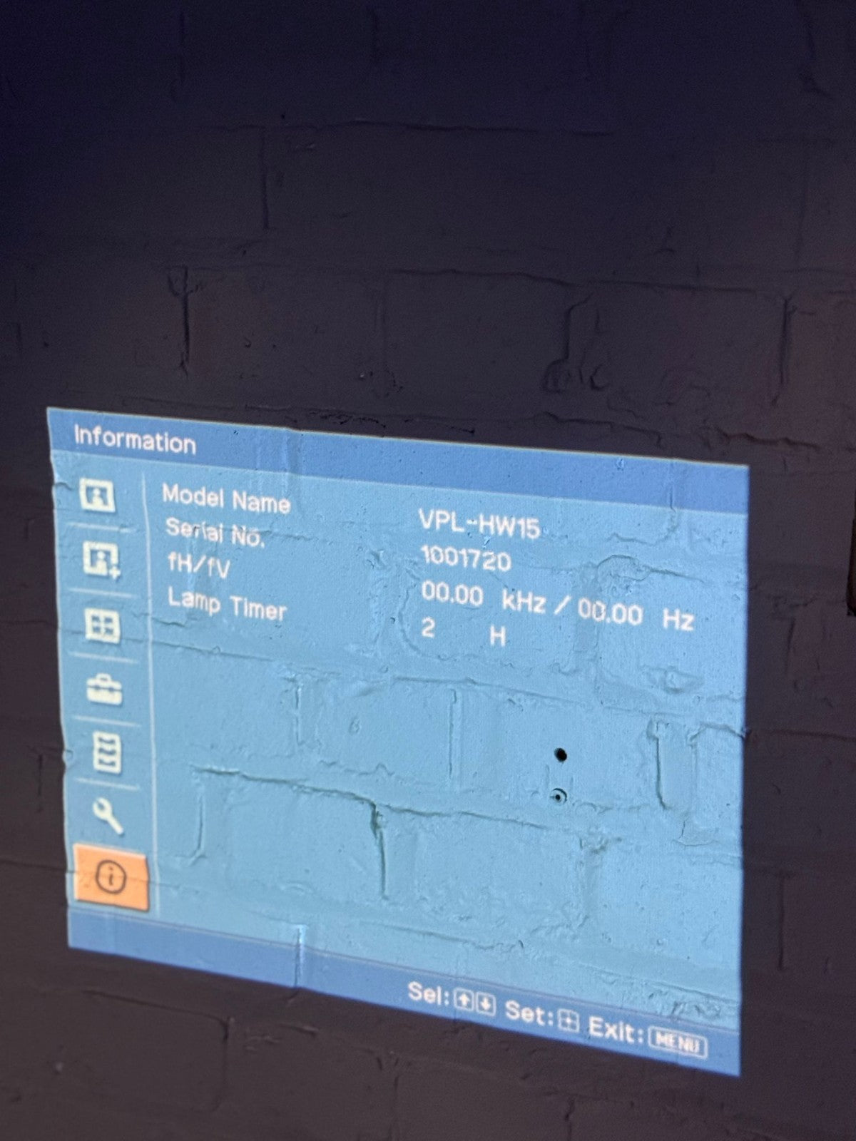 SONY BRAVIA VPL HW15 PROJECTOR