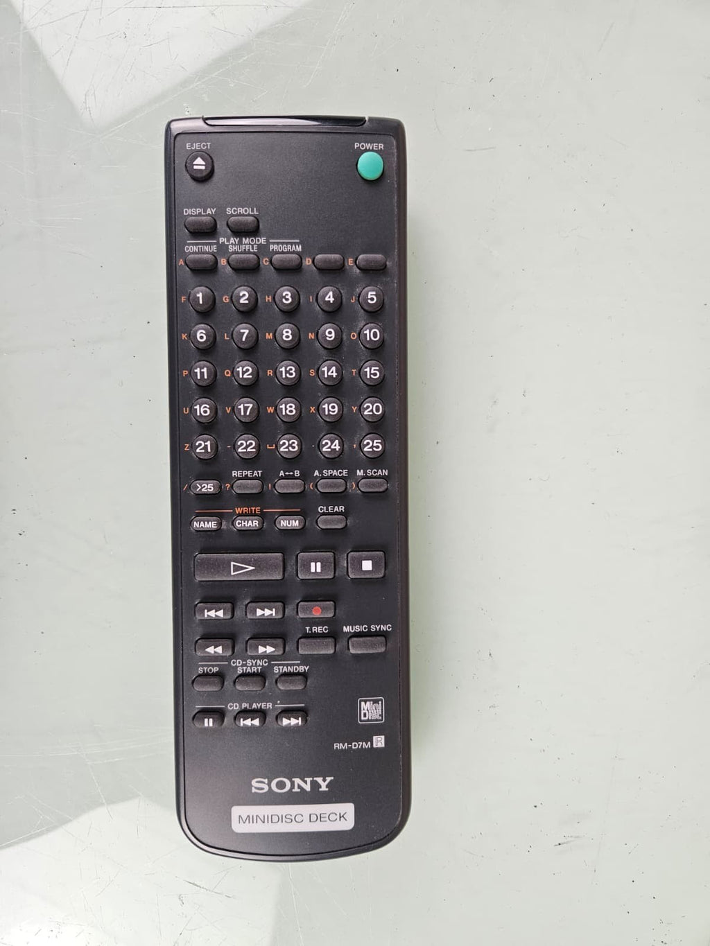 SONY RM D7M REMOTE CONTROL FOR MINIDISC DECK