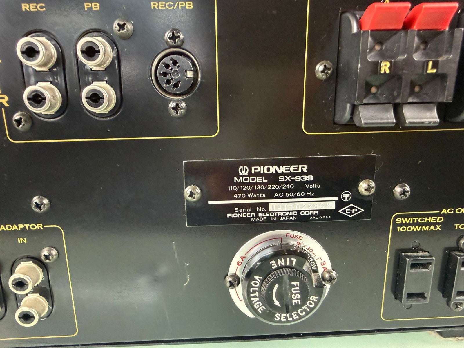 PIONEER SX 939 MONSTER STEREO RECEIVER