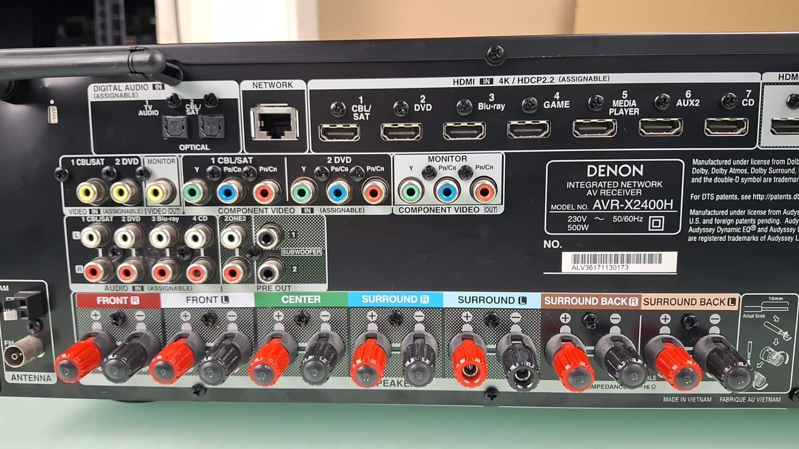 DENON AVR X2400H INTEGRATED NETWORK AV RECEIVER