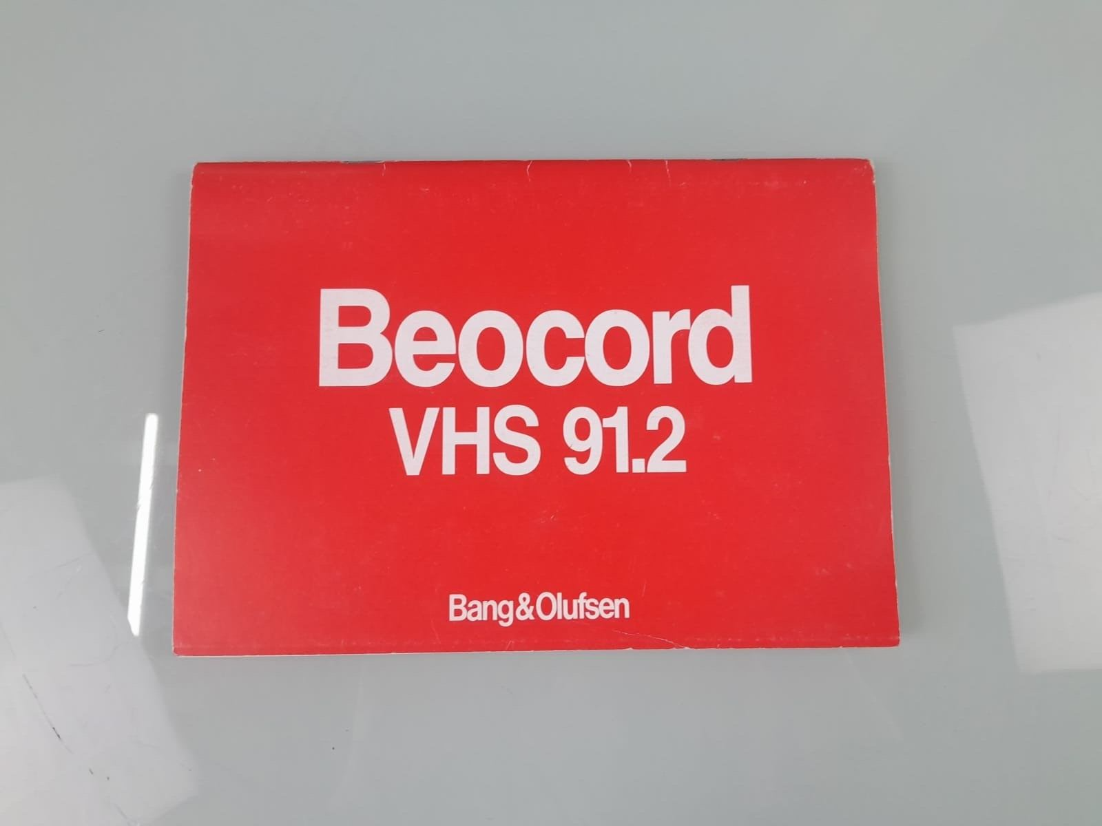 BANG & OLUFSEN B&O BEOCORD VHS 91.2 MANUAL