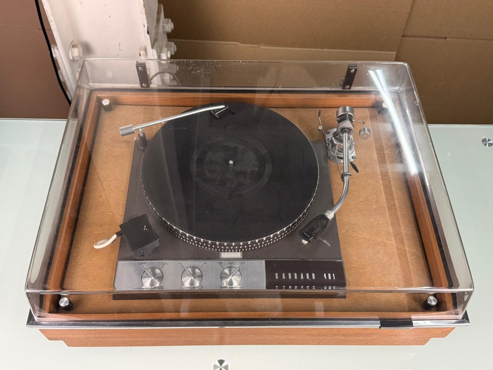 GARRARD 401 TURNTABLE WITH SME 3009 TONEARM AND STANTON 881S CARTRIDGE
