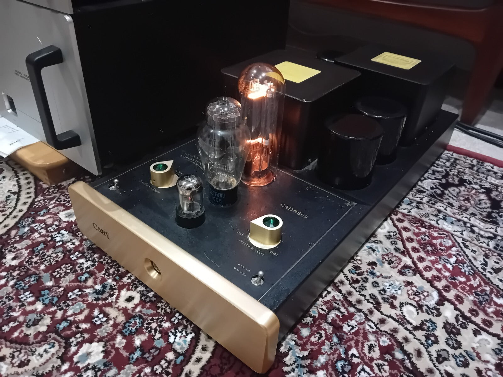 Cary CAD 805 triode output monaural tube valve power amplifiers mono blocks