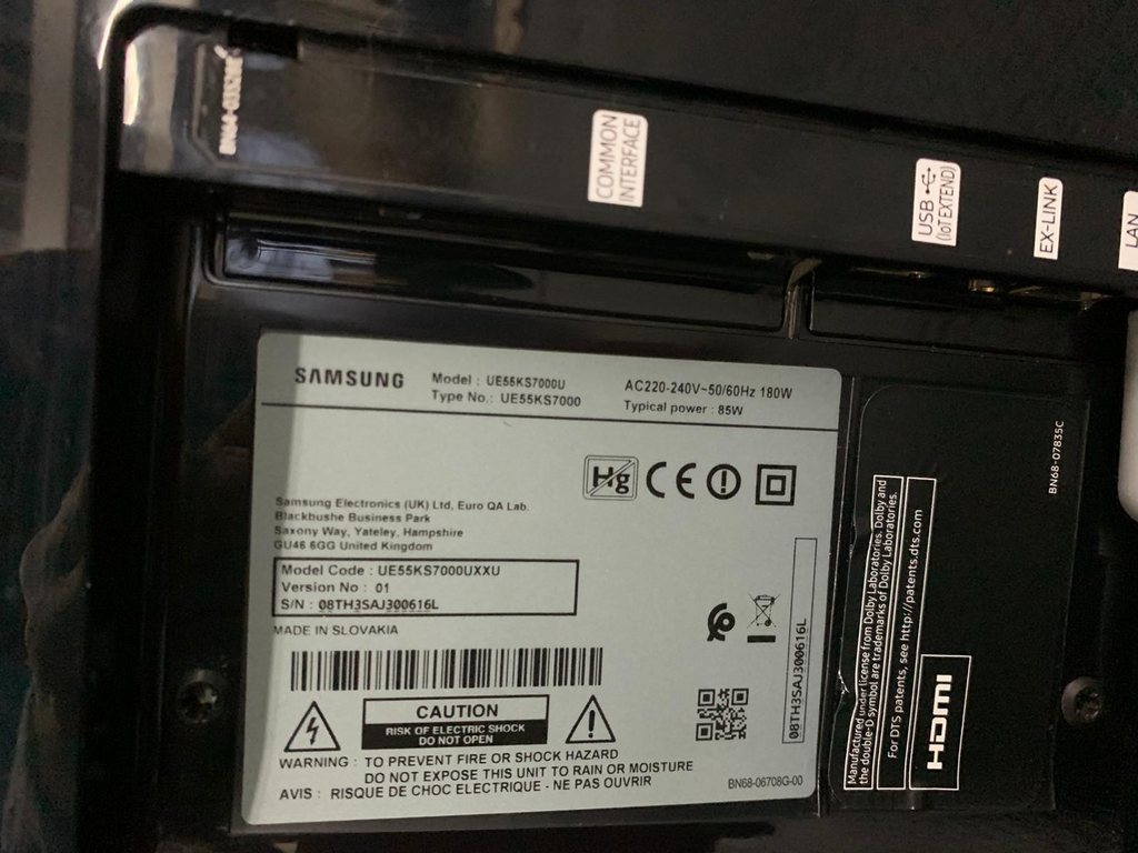 SAMSUNG UE55KS7000U 55 INCH TV
