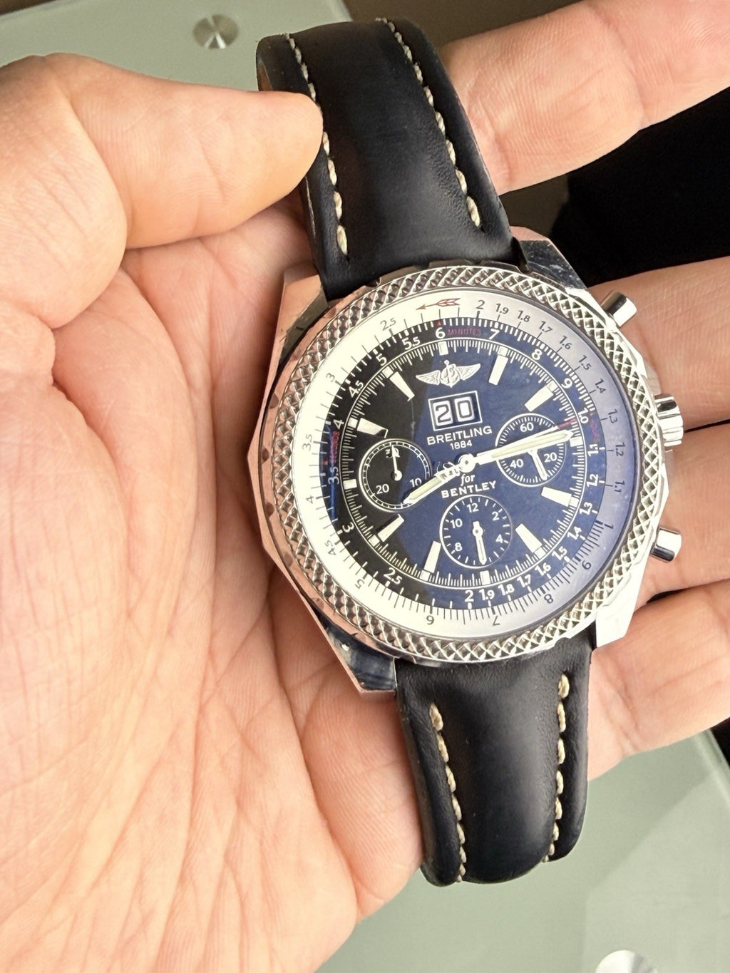 Breitling for Bentley 6.75 Watch - A44362 chronograph automatic mens leather