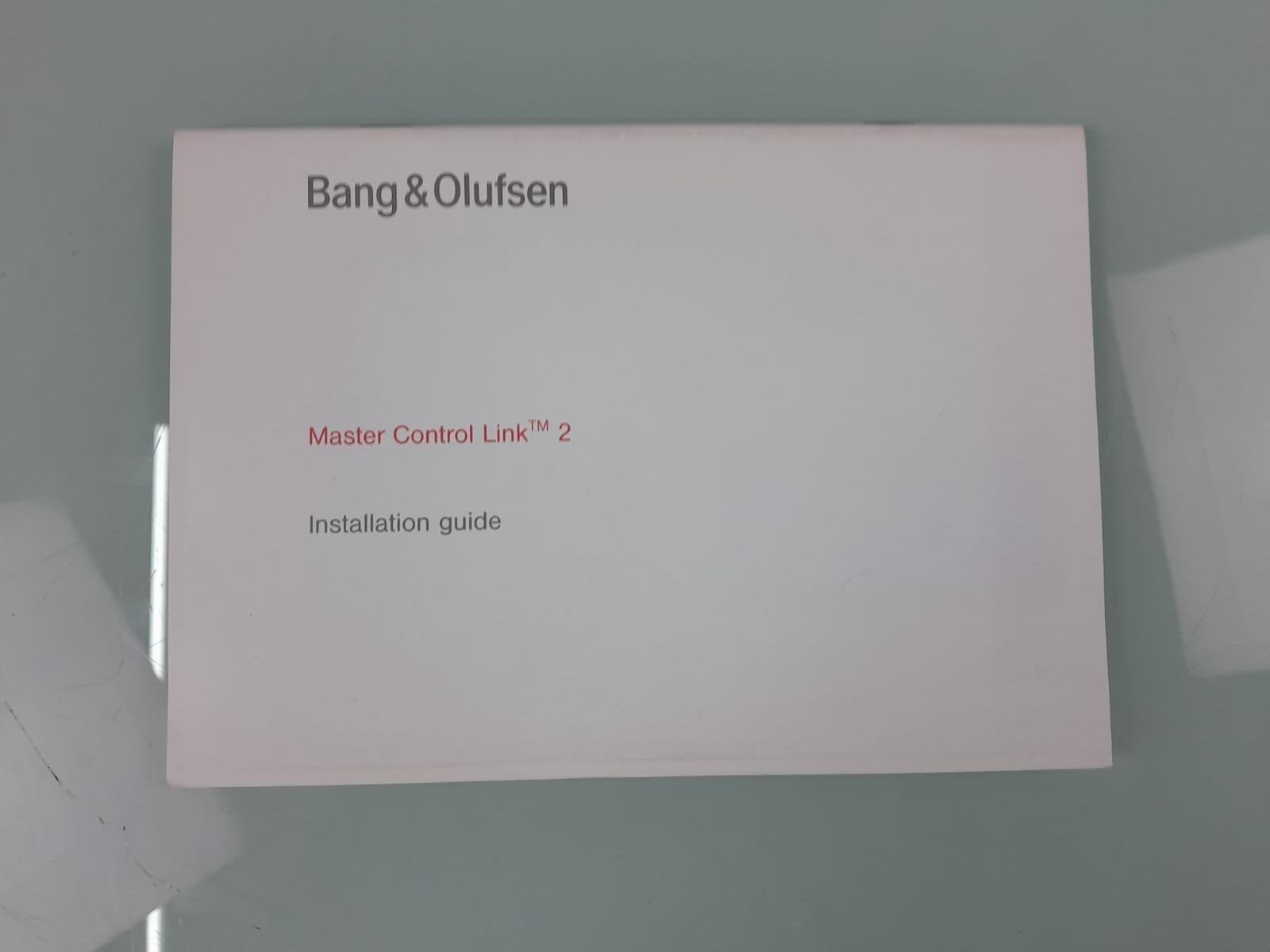 BANG & OLUFSEN B&O MASTER CONTROL LINK 2 INSTALLATION GUIDE