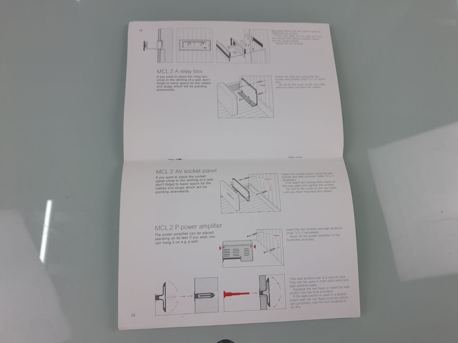 BANG & OLUFSEN B&O MASTER CONTROL LINK 2 INSTALLATION GUIDE