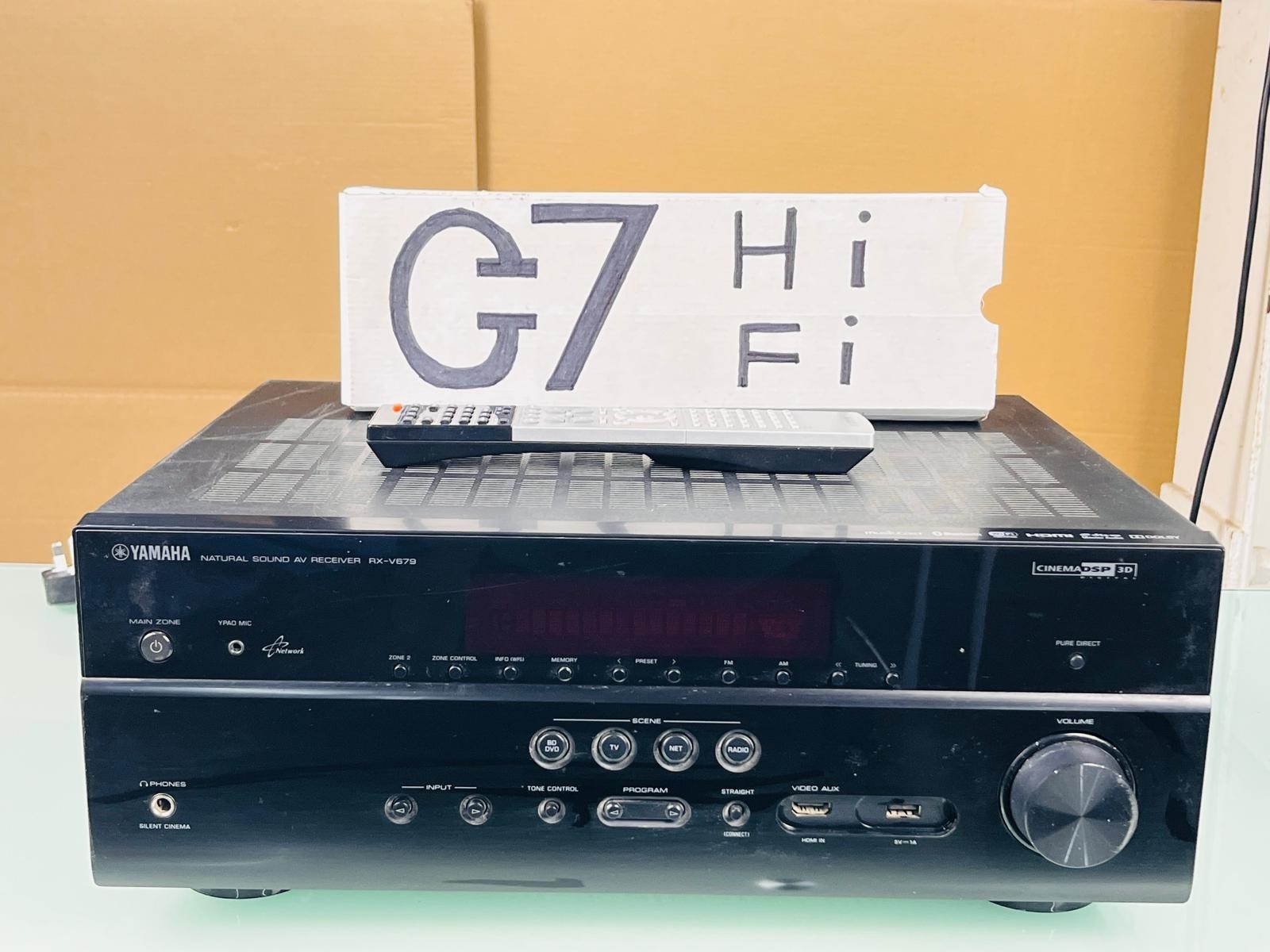 YAMAHA RX V679 NATURAL SOUND AV RECEIVER WITH REMOTE