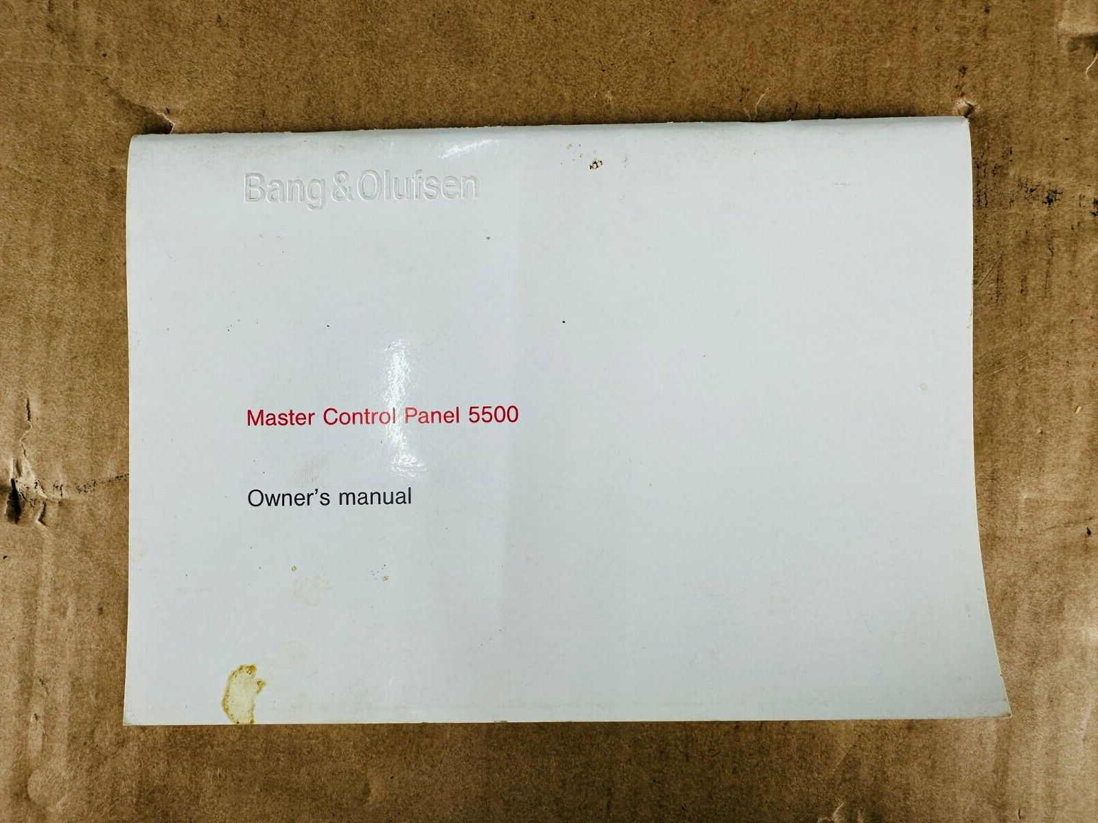 Bang & Olufsen B&O 5500 Master Control Panel Owner's Manual