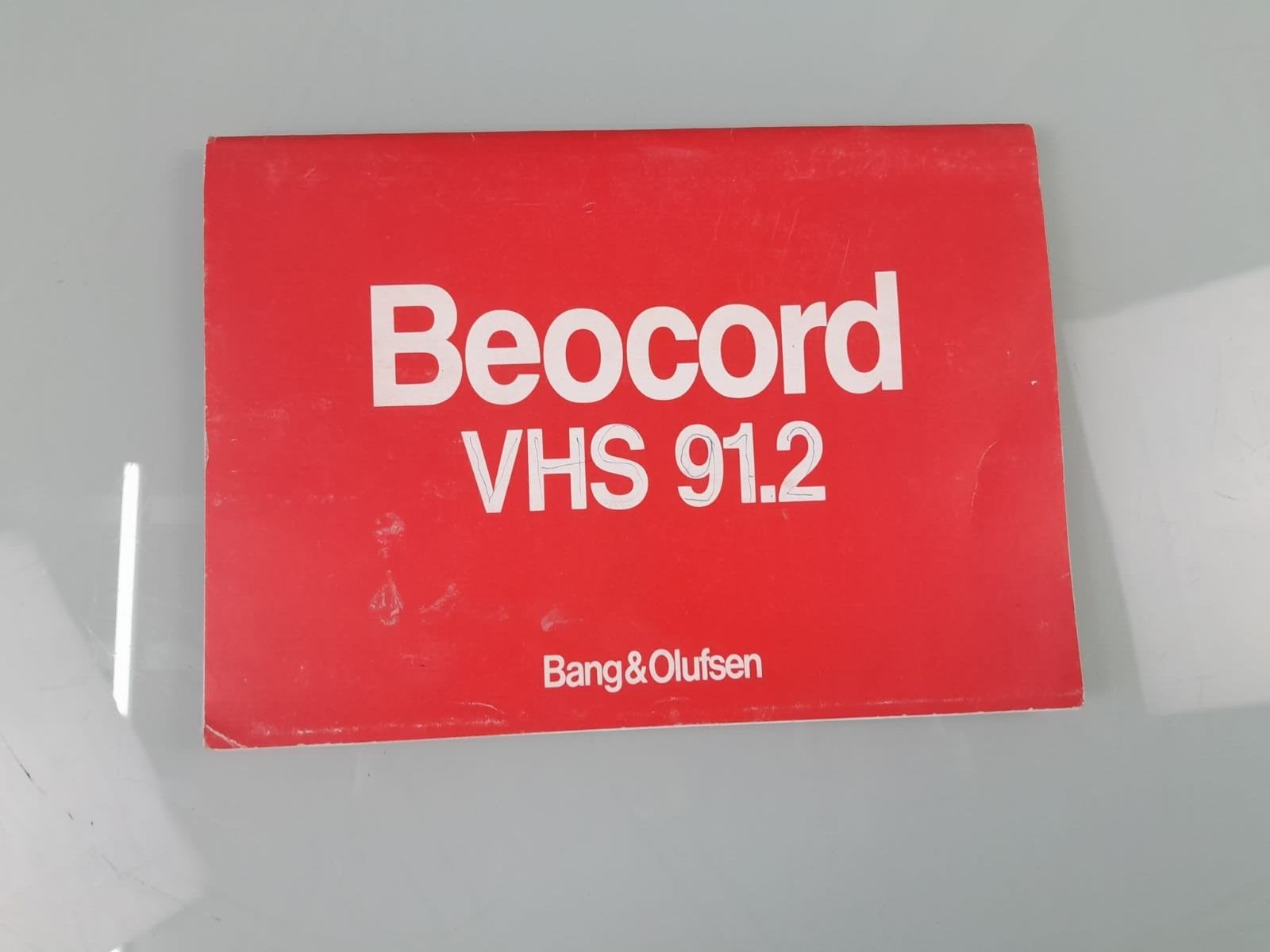 BANG & OLUFSEN B&O BEOCORD VHS 91.2 MANUAL