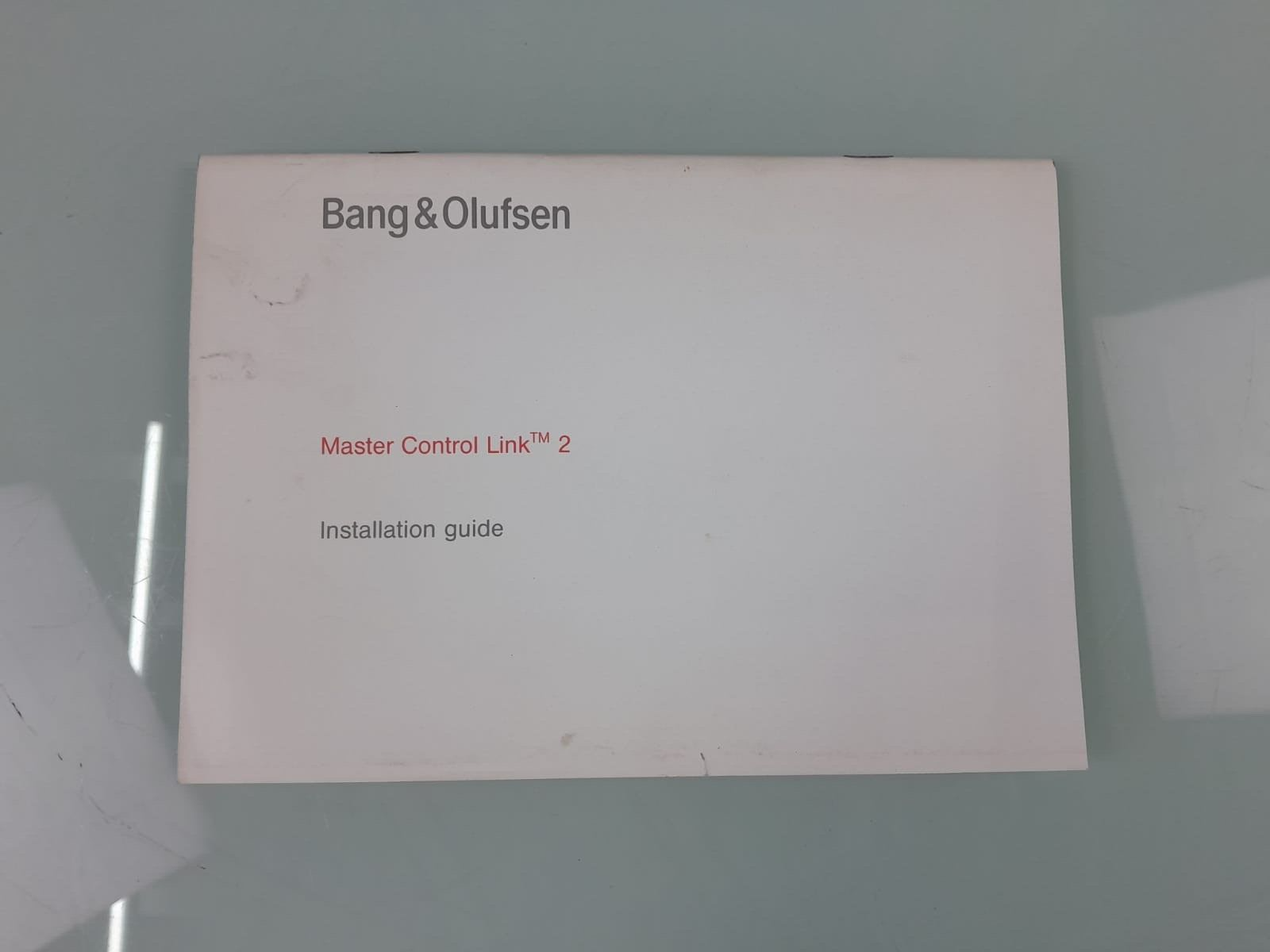 BANG & OLUFSEN B&O MASTER CONTROL LINK 2 INSTALLATION GUIDE MANUAL