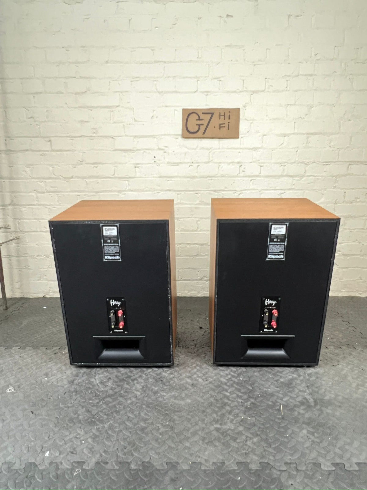 KLIPSCH HERESY IV NATURAL CHERRY FLOOR STANDING SPEAKERS