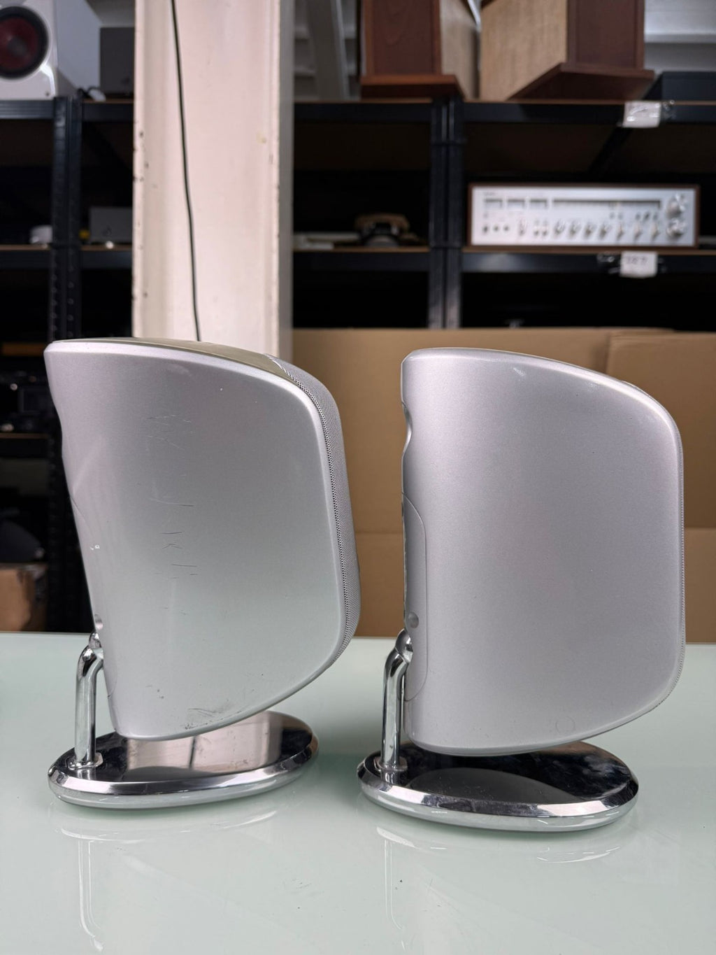 BOWERS & WILKINS B&W M 1 MK1 SPEAKERS WITH TABLE STAND #003