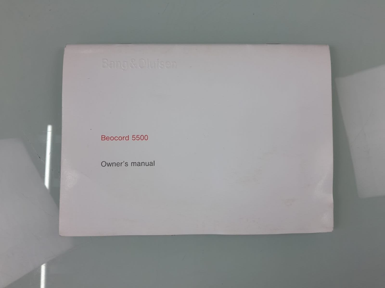 BANG & OLUFSEN B&O BEOCORD 5500 OWNER'S MANUAL