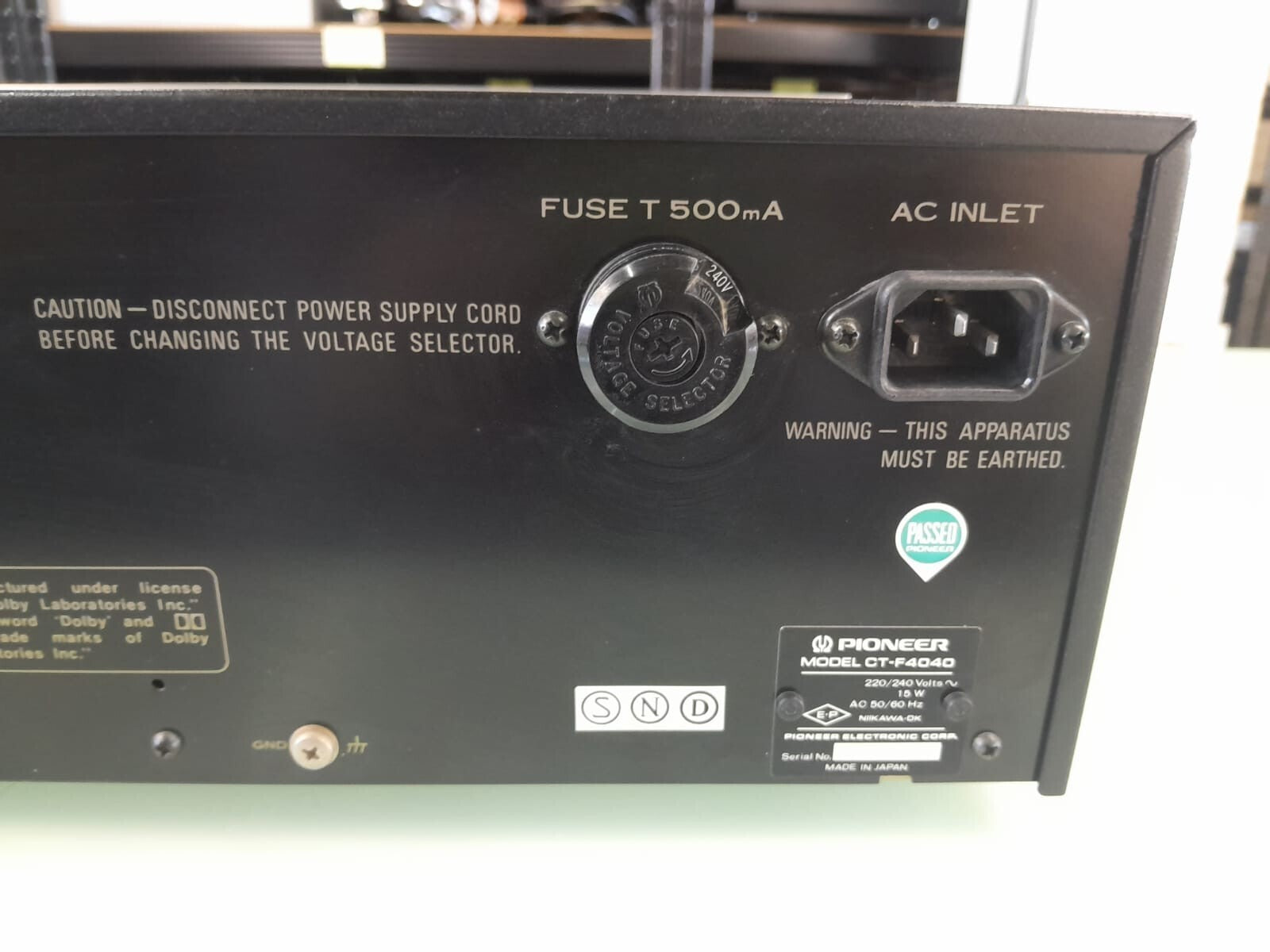 PIONEER CT F4040 STEREO CASSETTE TAPE DECK