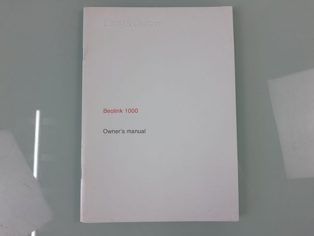BANG & OLUFSEN B&O BEOLINK 1000 REMOTE CONTROL OWNER'S MANUAL #002
