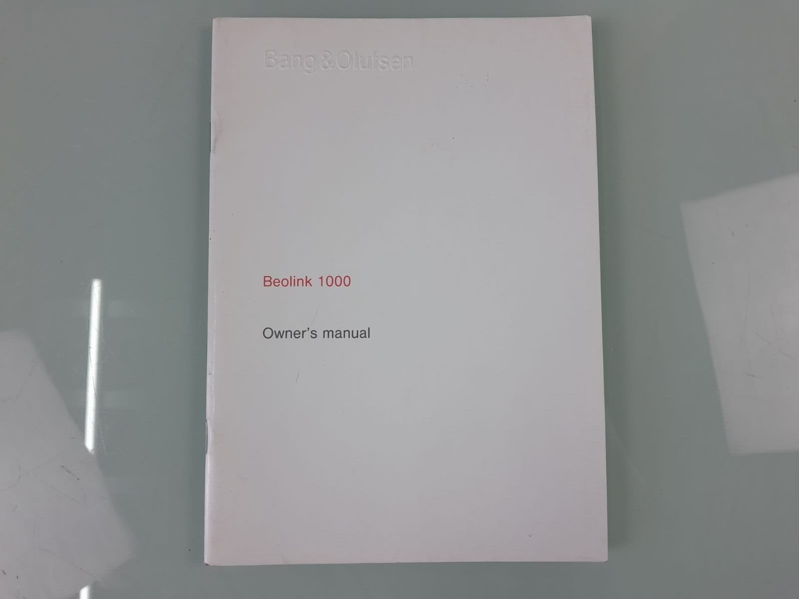 BANG & OLUFSEN B&O BEOLINK 1000 REMOTE CONTROL OWNER'S MANUAL #002