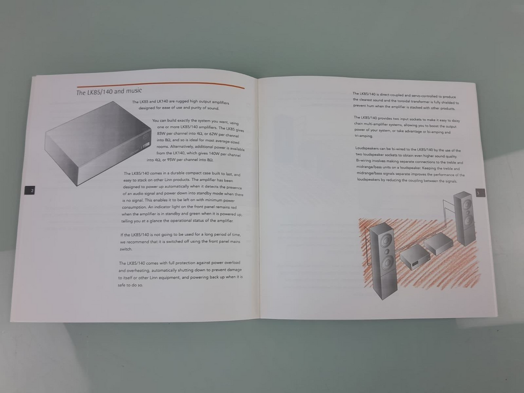 LINN LK85 / 140 STEREO POWER AMPLIFIER OWNERS MANUAL