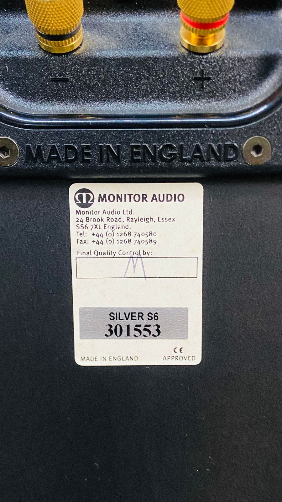 MONITOR AUDIO SILVER S6 FLOOR STANDING SPEAKERS