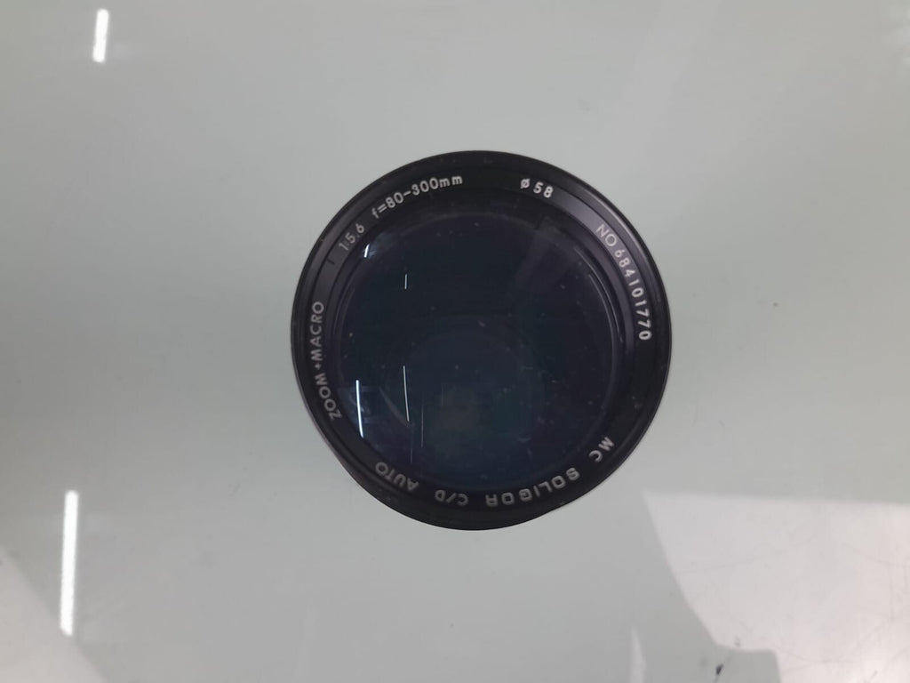 SOLIGOR ZOOM + MACRO 80 - 300MM F/ 5.6 MC C/D AUTO CAMERA LENS