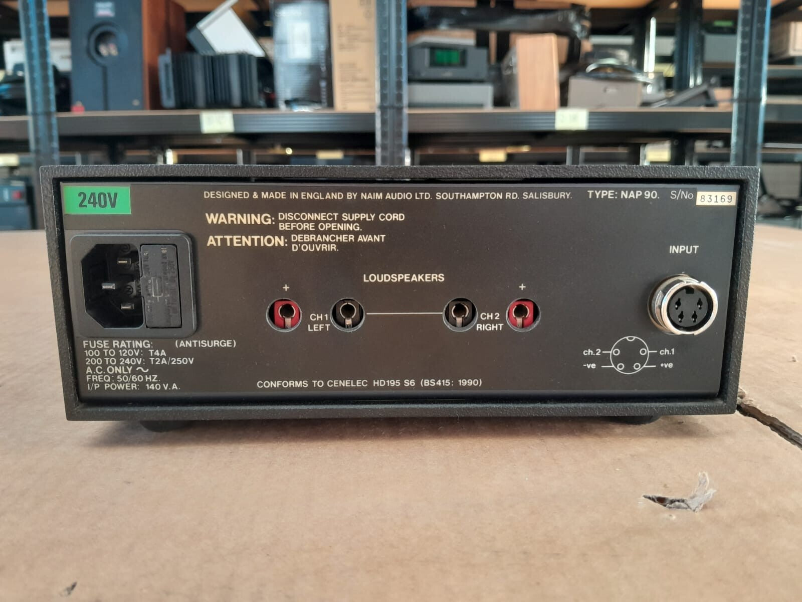 Naim Audio NAP 90 olive Power Amplifier