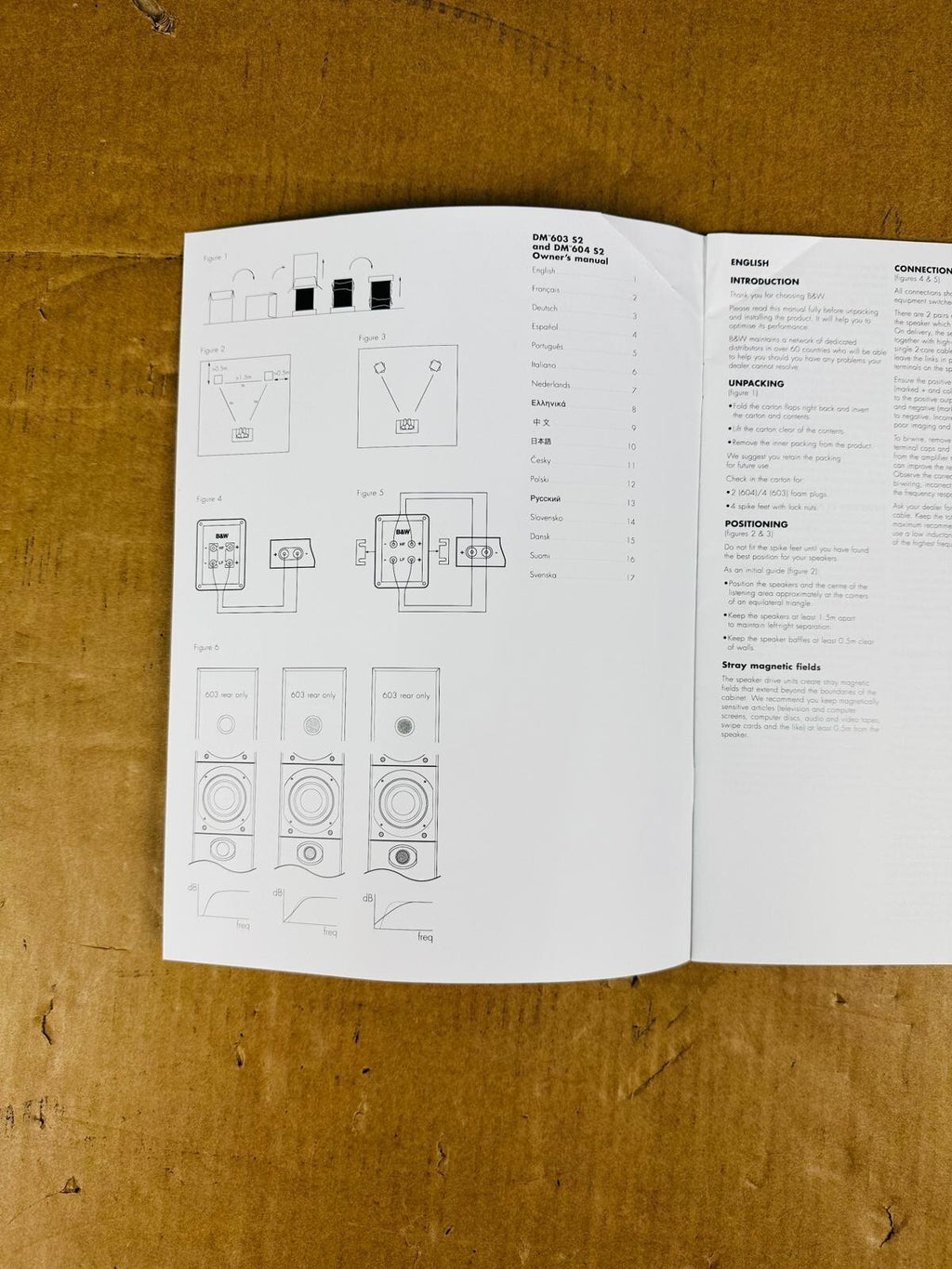 Bowers & Wilkins B&W 600 Series 2 DM603 S2 and DM604 S2 Owner's Manual