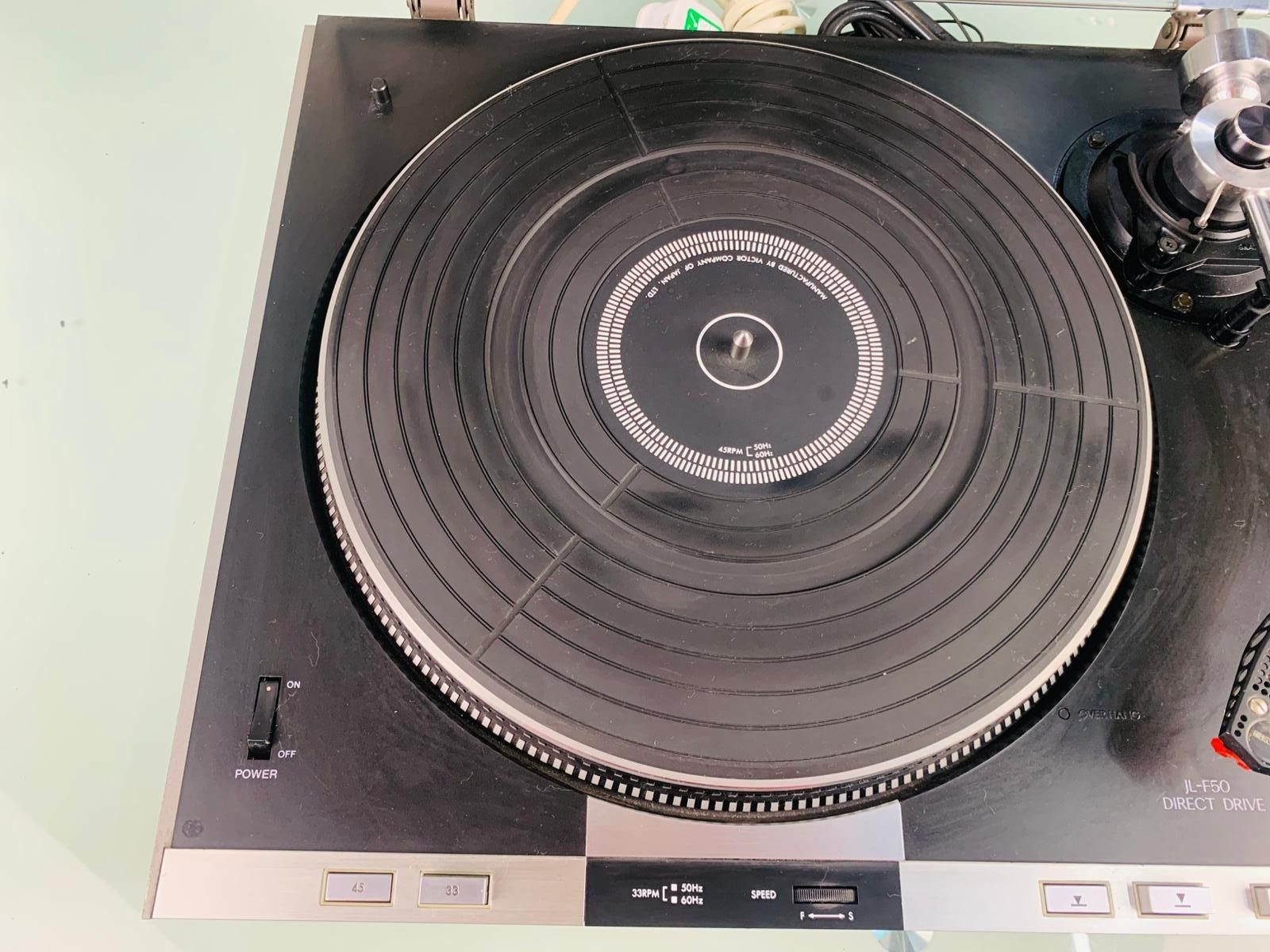 JVC JL F50 TURNTABLE WITH SHURE M75EJ TYPE 2 CARTRIDGE