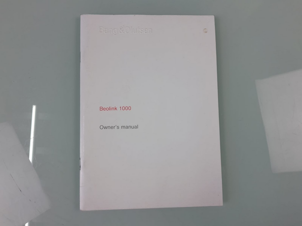 BANG & OLUFSEN B&O BEOLINK 1000 REMOTE CONTROL OWNER'S MANUAL