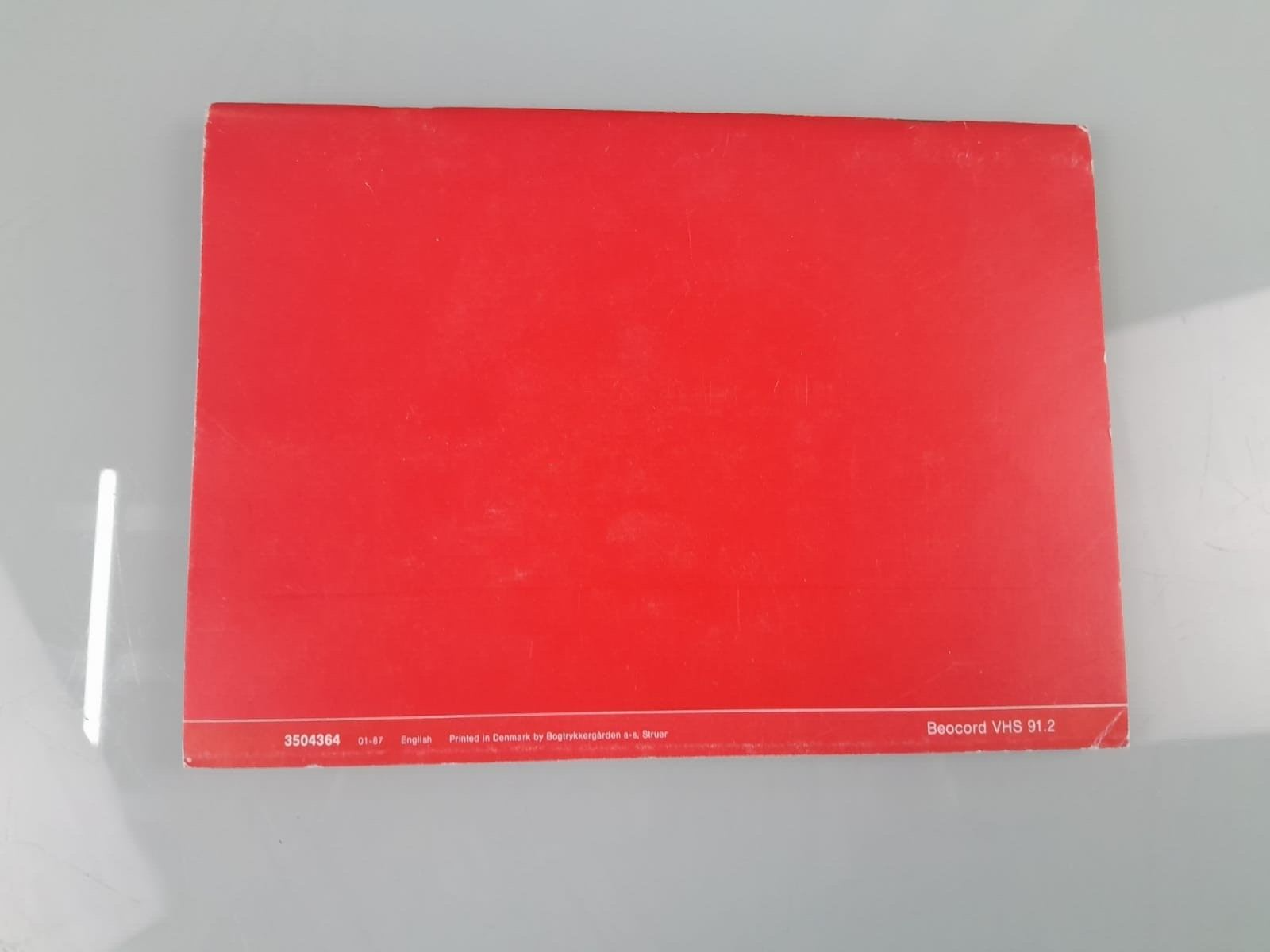 BANG & OLUFSEN B&O BEOCORD VHS 91.2 MANUAL