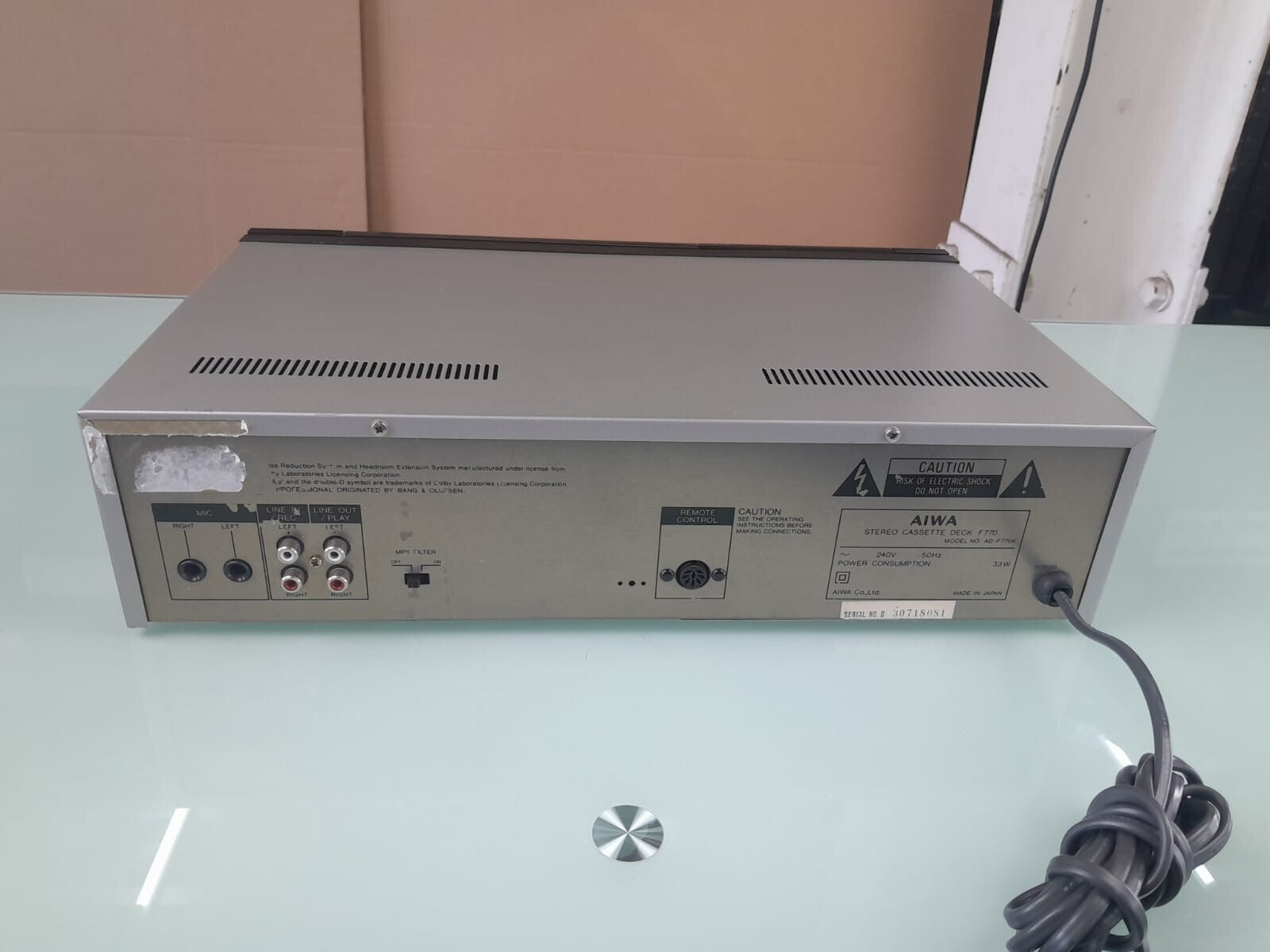 SERVICED AIWA F 770 STEREO CASSETTE DECK