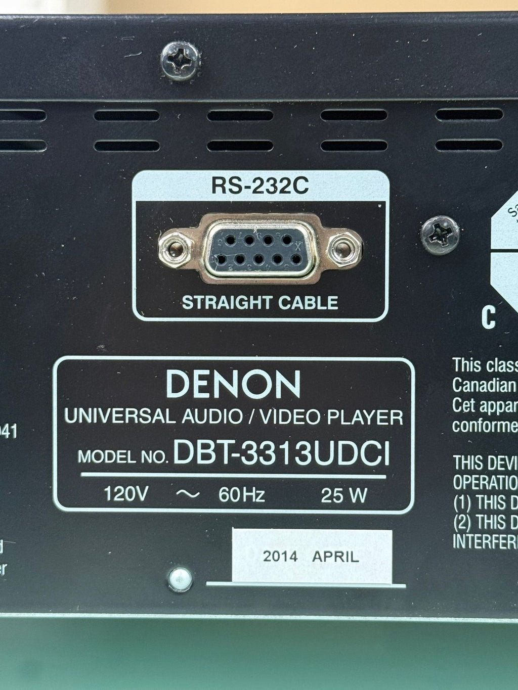 DENON DBT 3313UD CI UNIVERSAL AUDIO / VIDEO PLAYER