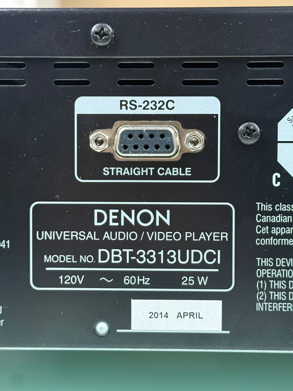 DENON DBT 3313UD CI UNIVERSAL AUDIO / VIDEO PLAYER