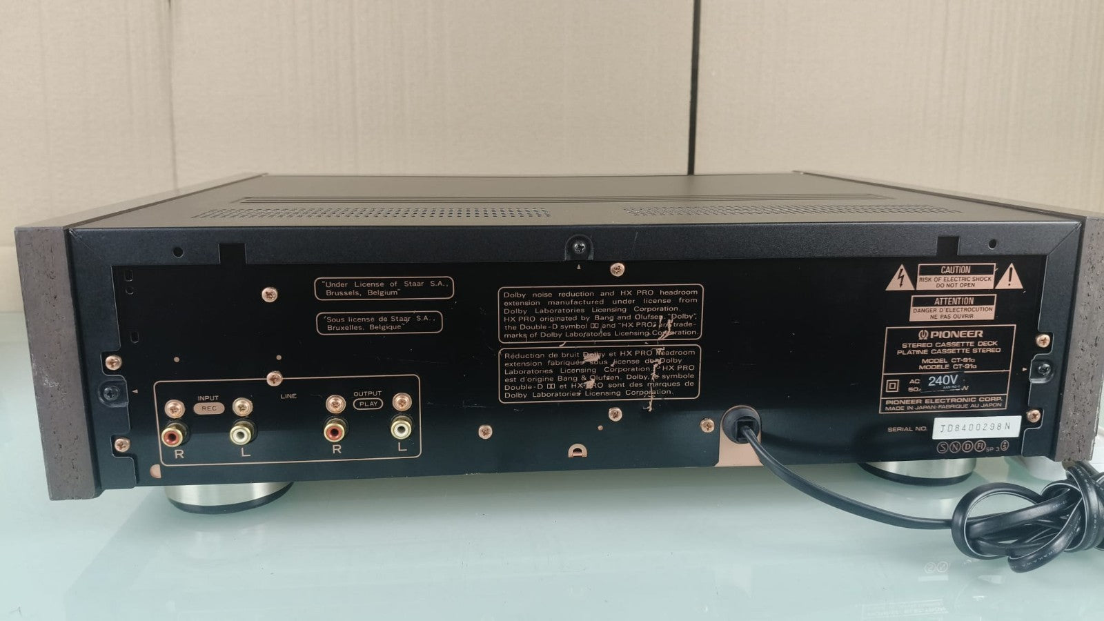 SERVICED PIONEER CT 91A STEREO CASSETTE DECK