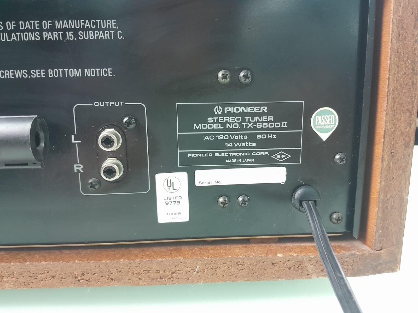 PIONEER TX 6500 II STEREO TUNER