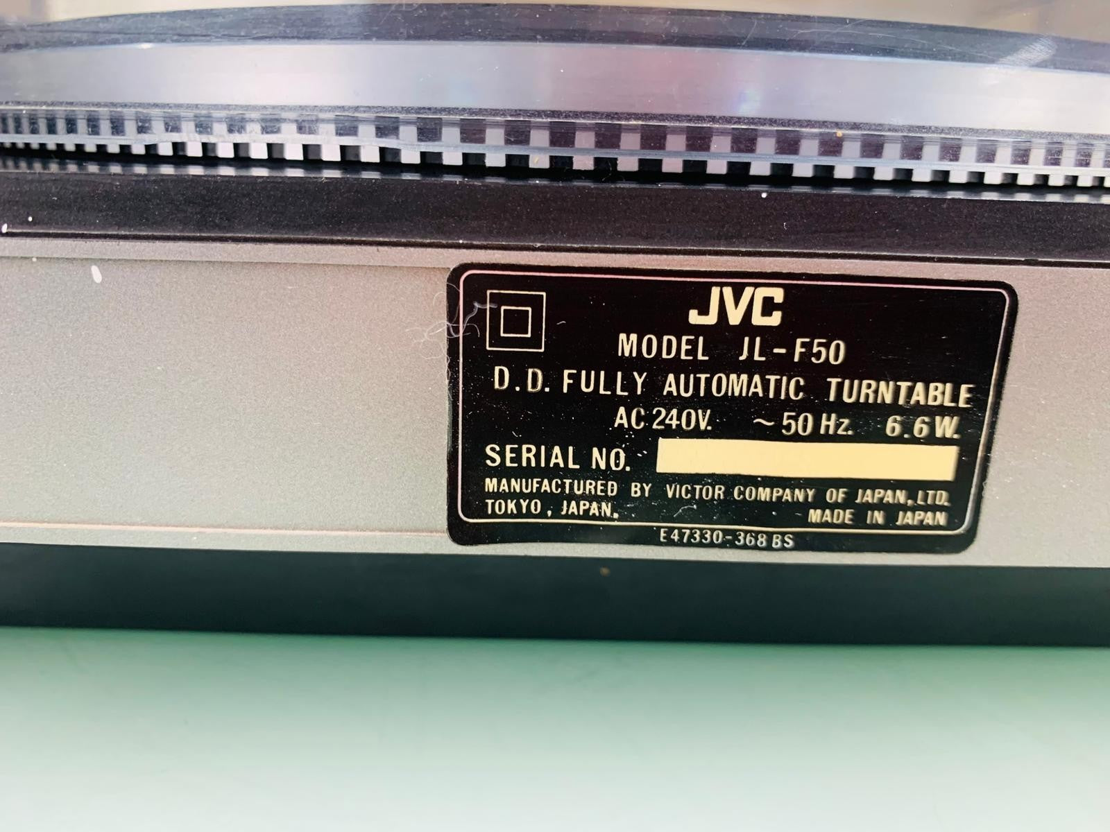 JVC JL F50 TURNTABLE WITH SHURE M75EJ TYPE 2 CARTRIDGE
