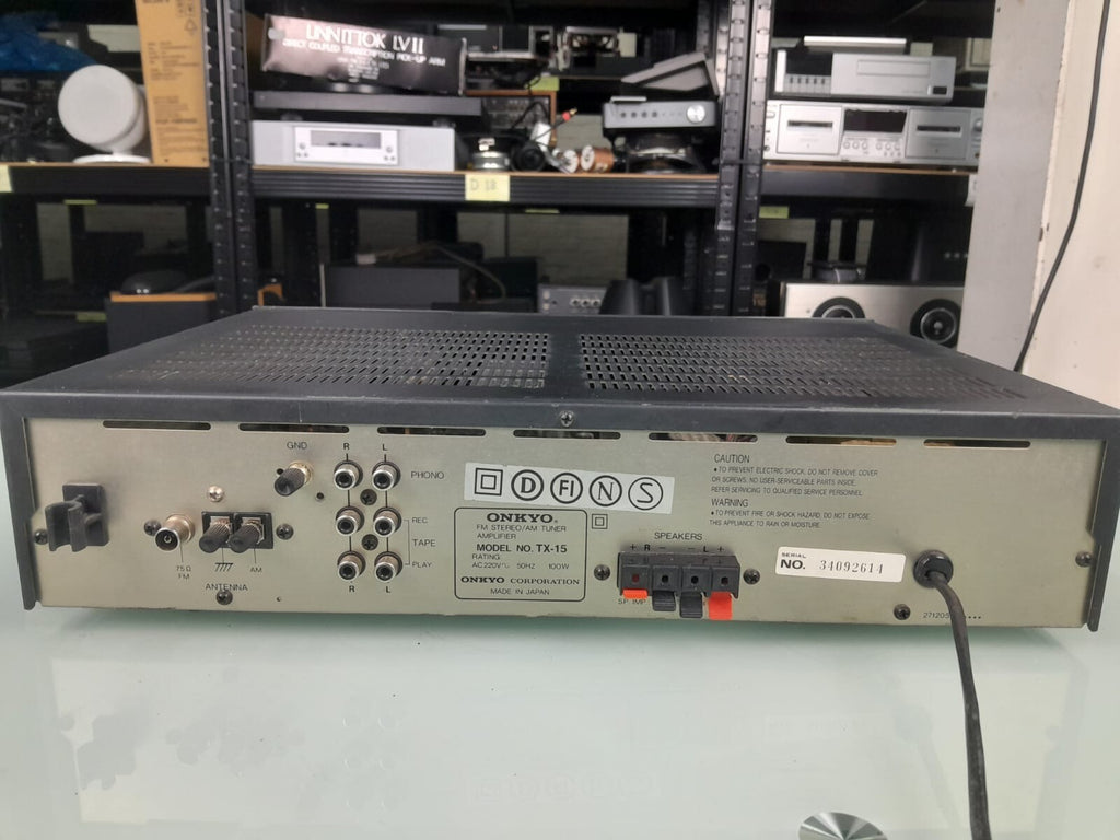 ONKYO TX 15 FM STEREO / AM TUNER AMPLIFIER