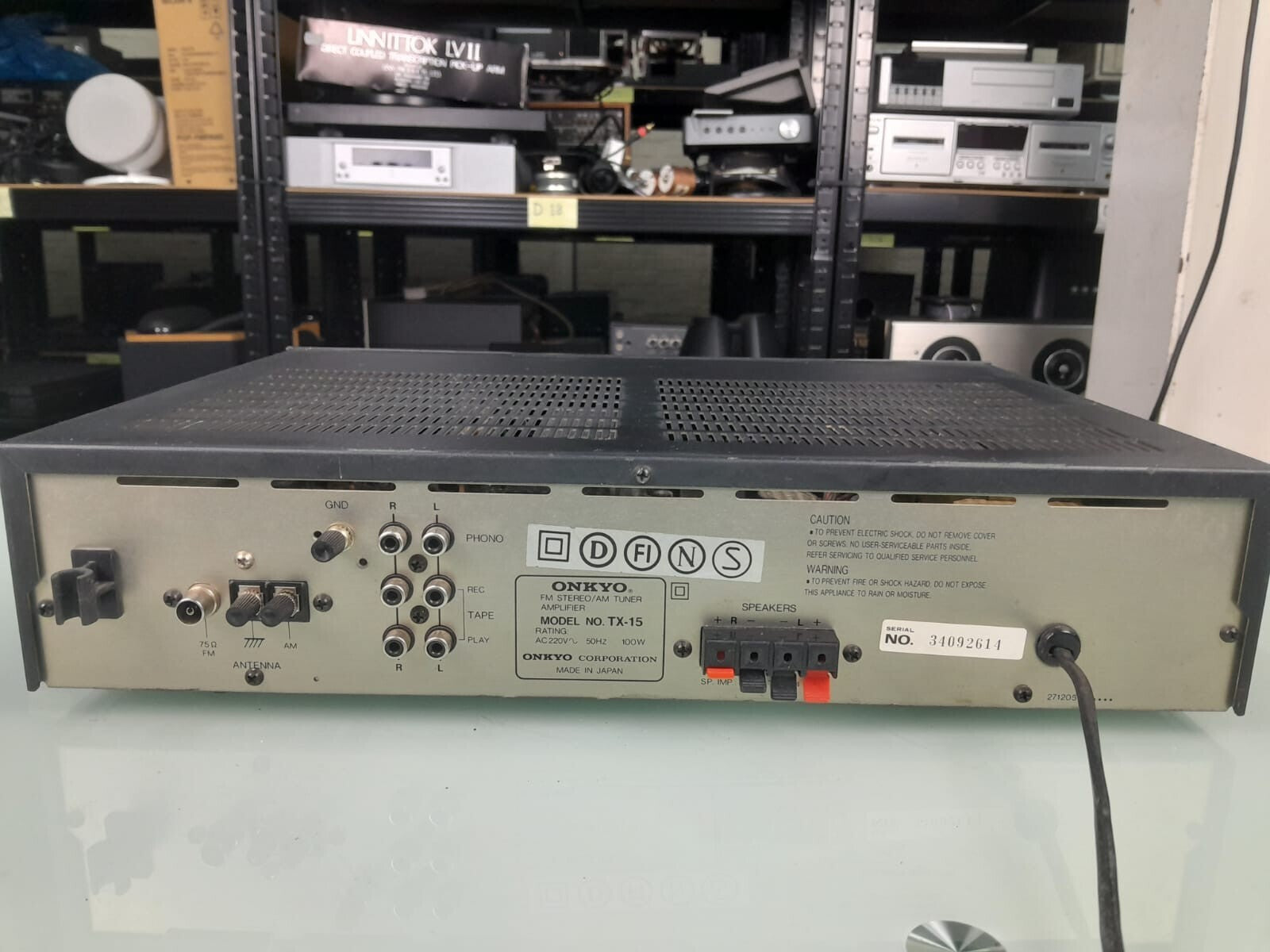 ONKYO TX 15 FM STEREO / AM TUNER AMPLIFIER
