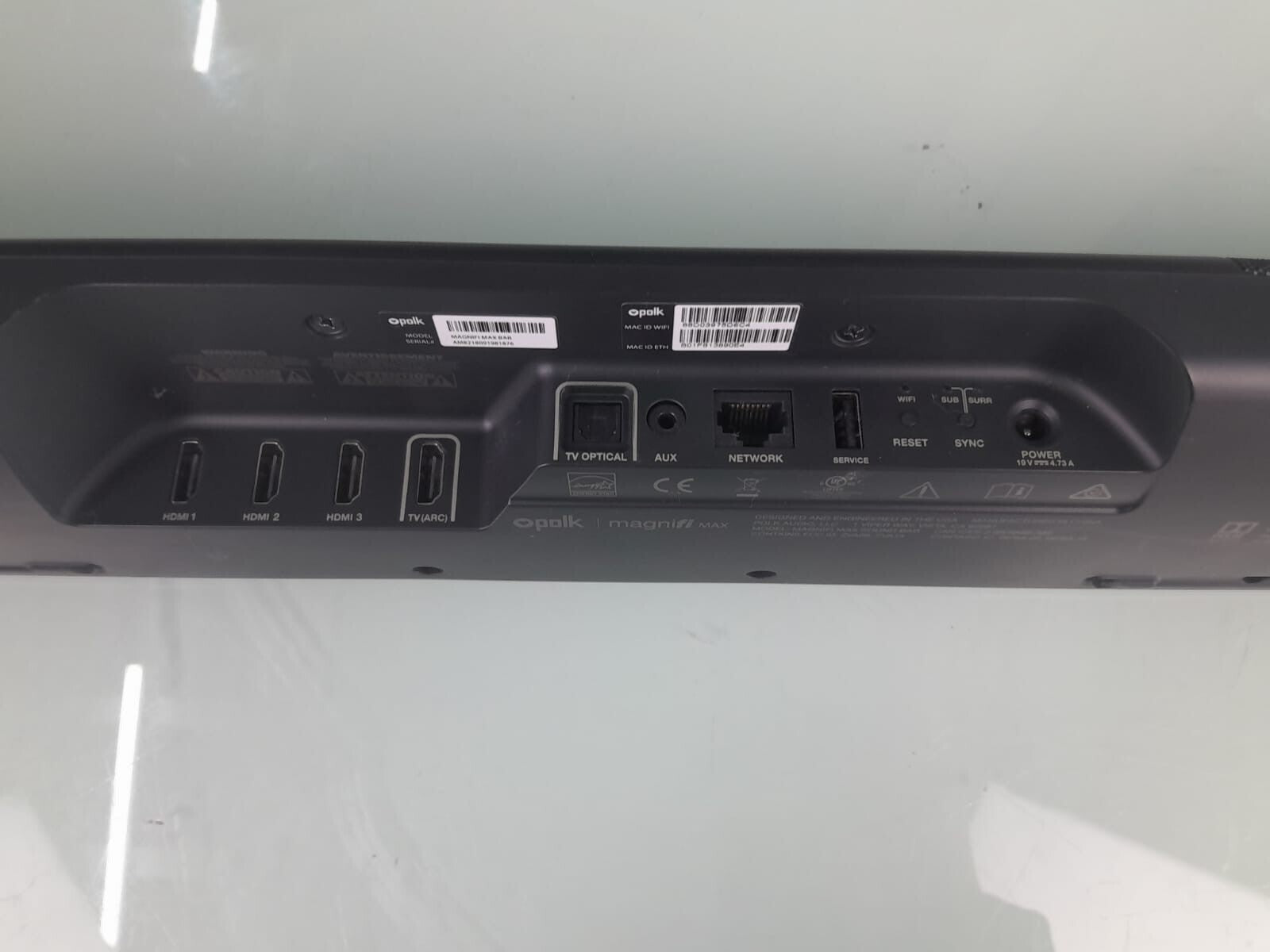 POLK MAGNIFI MAX BAR SOUNDBAR WITH REMOTE