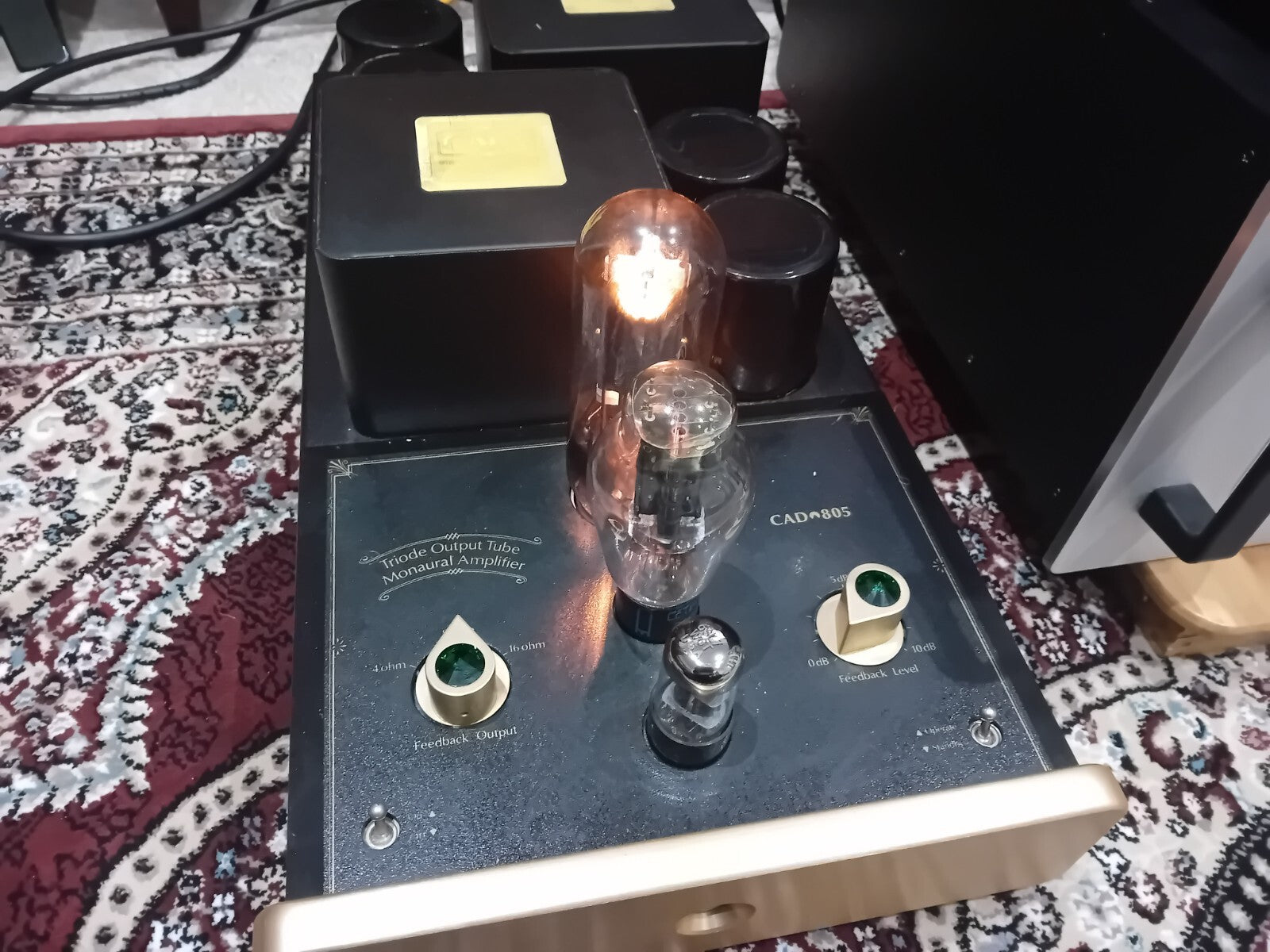 Cary CAD 805 triode output monaural tube valve power amplifiers mono blocks
