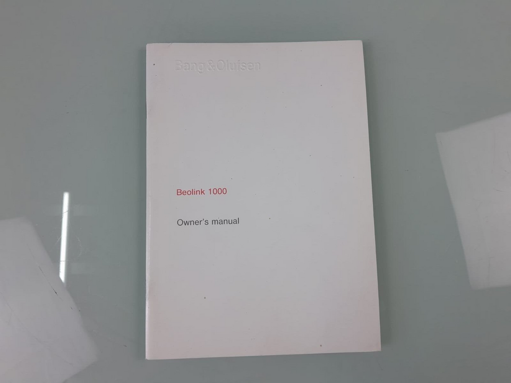 BANG & OLUFSEN B&O BEOLINK 1000 REMOTE CONTROL OWNER'S MANUAL
