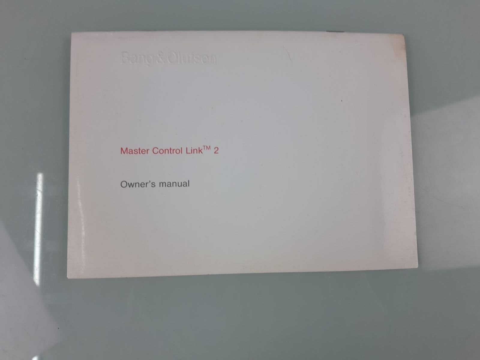 BANG & OLUFSEN B&O MASTER CONTROL LINK 2 OWNER'S MANUAL