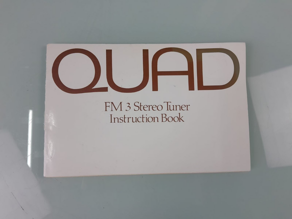 QUAD FM 3 STEREO TUNER INSTRUCTION BOOK / MANUAL
